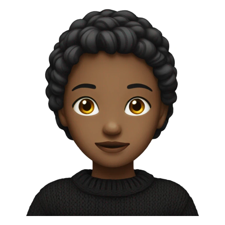 Girl black sweater sticker