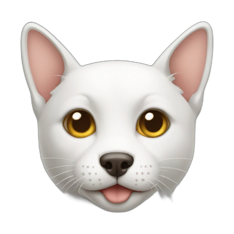Un chat sur un chien sticker