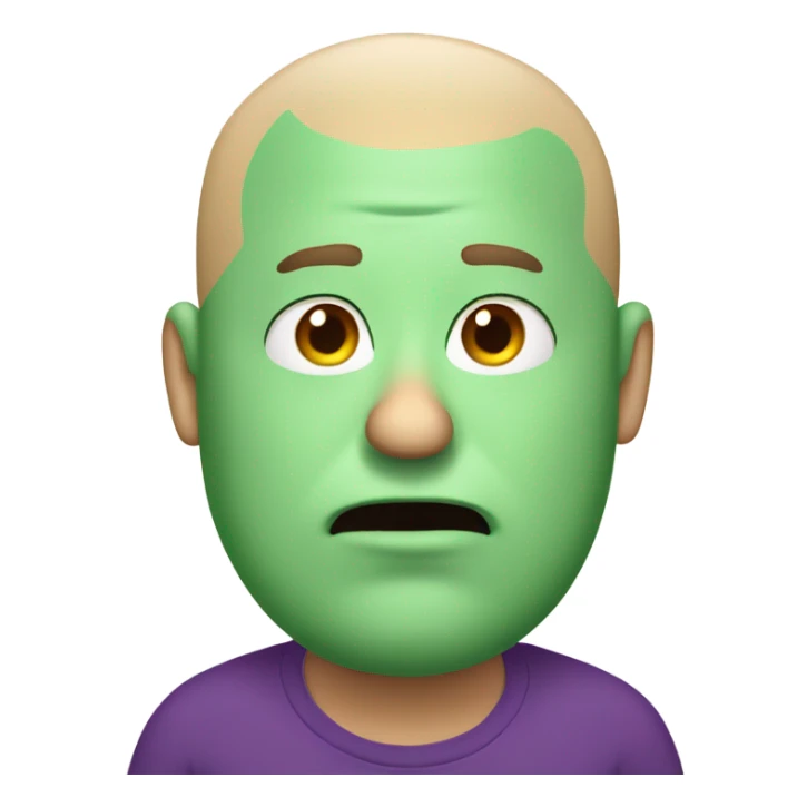 Fat balding middle age guy with bad breath sticker