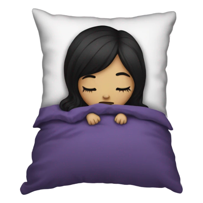 Goth girl sleeping in pillow sticker