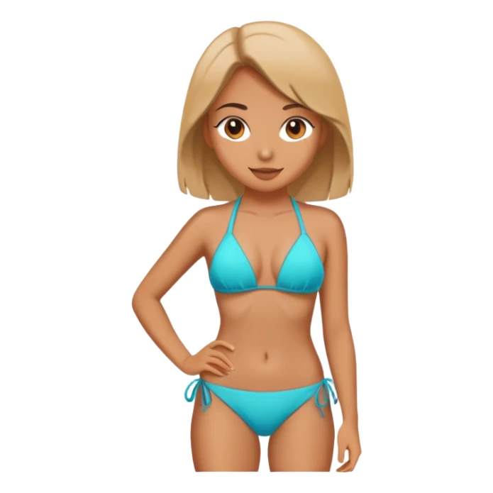 Girl with bikini swimsuit sticker