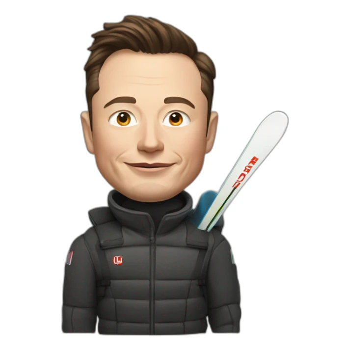 Elon musk ski sticker