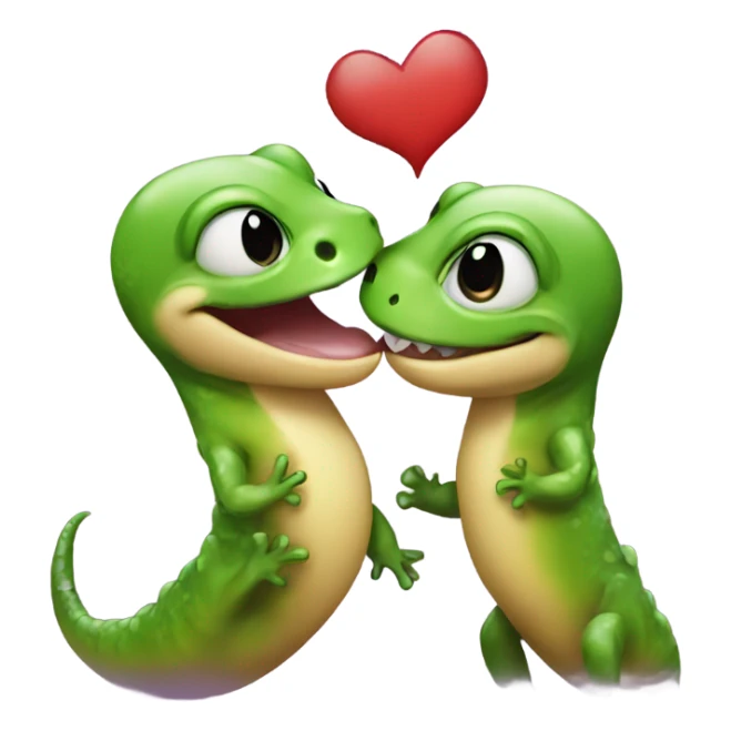 Salamander happy with kiss sticker