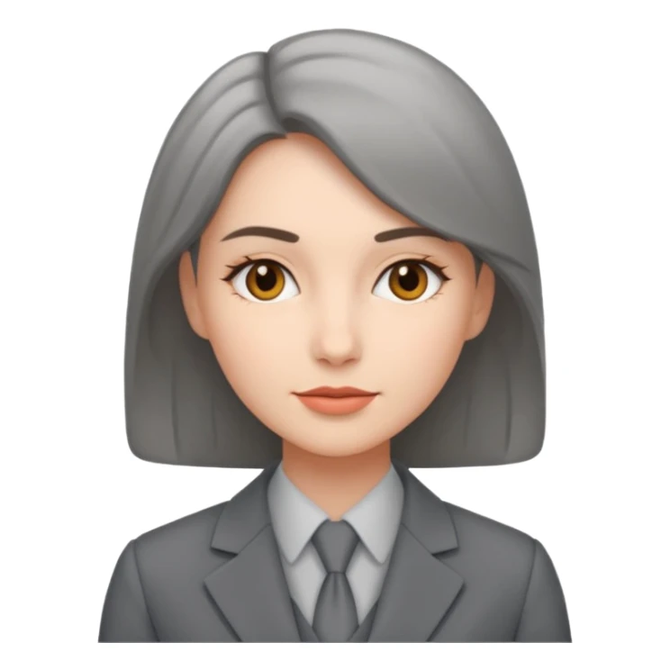 woman with gray suit sticker