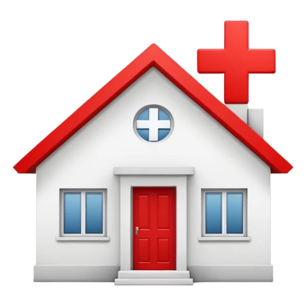 a house crossed out with a red cross sticker