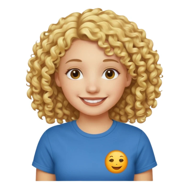 iOS 18 Curly blondie girl sticker