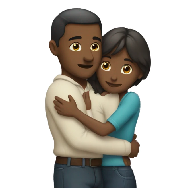 Man and woman hugging sticker