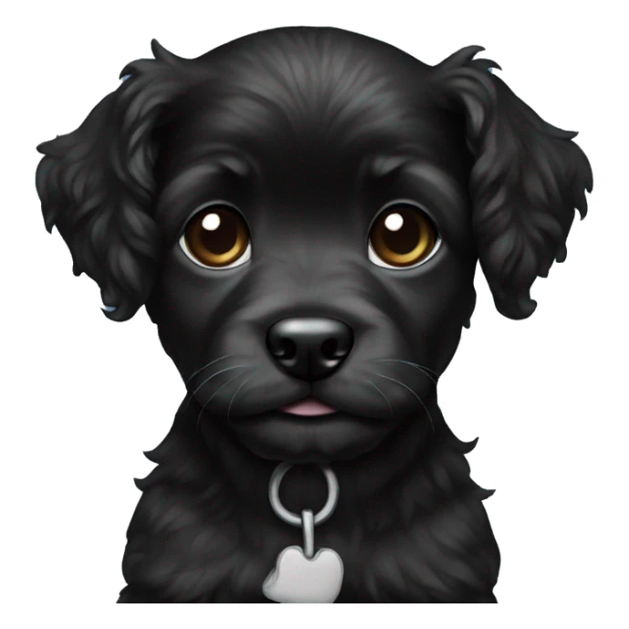black che-poo puppy sticker