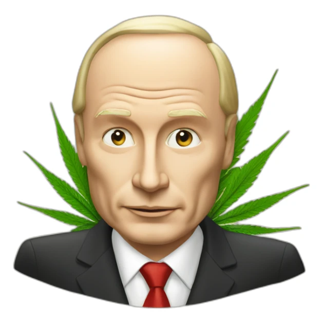 Vladimir poutine fume dû cannabis sticker