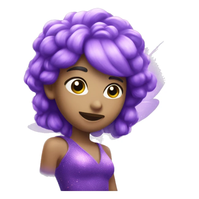 Purple fairy dust sticker