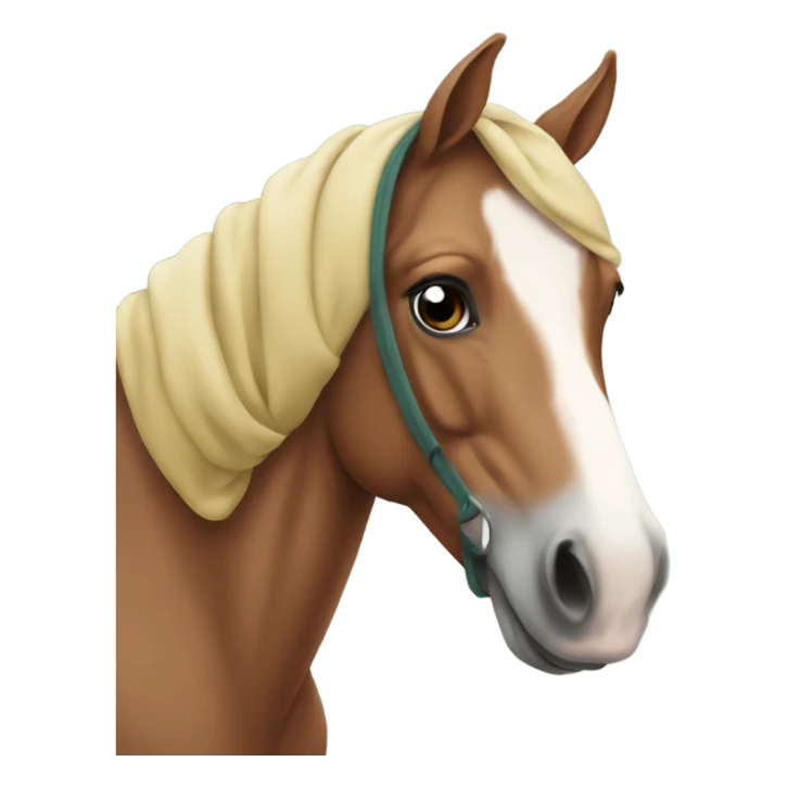 Horse wearing hoodie sticker