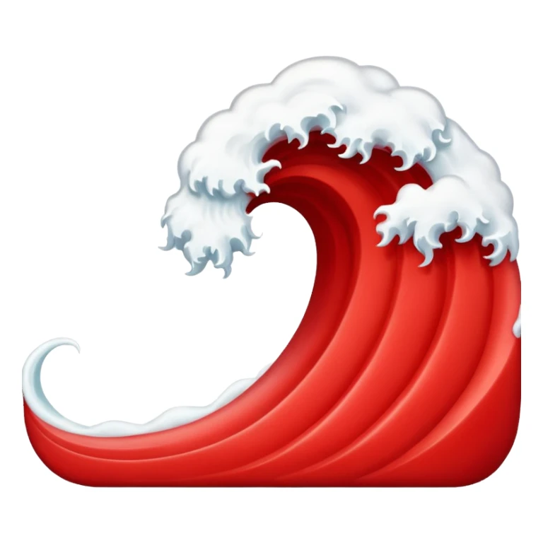 Red wave sticker