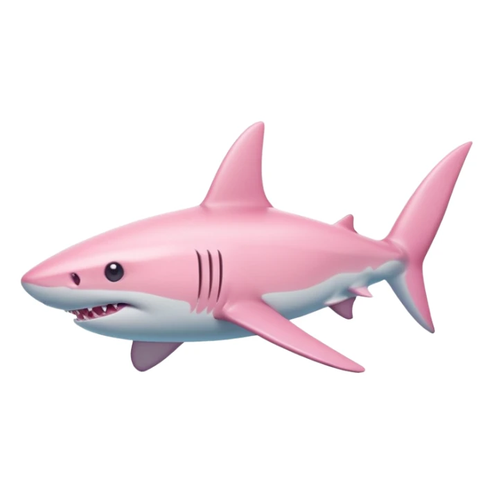 pastel pink shark sticker