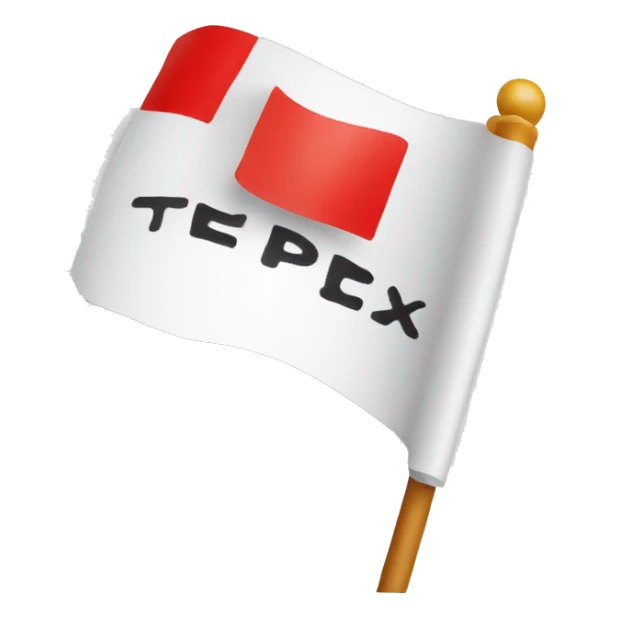 make a white flag that says TEDxSurabaya sticker