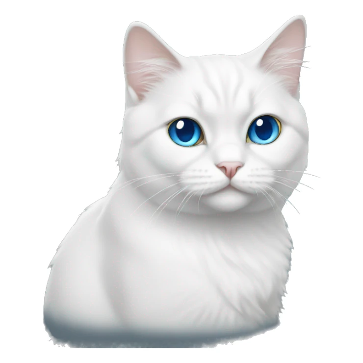 White cat with blue eyes Persian  sticker