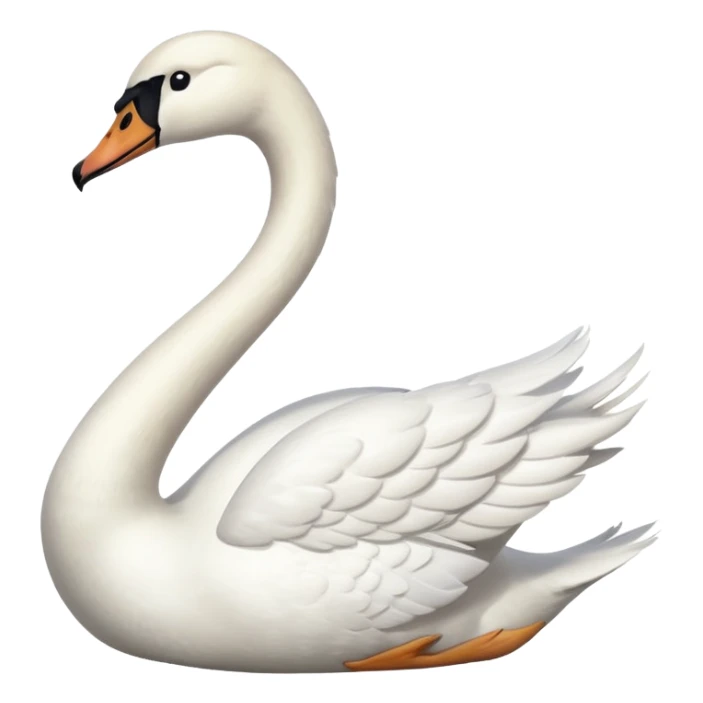 Right-facing swan emoji sticker