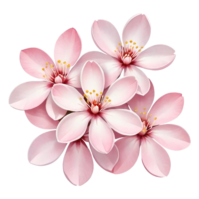 white sakura with a watercolor effect sticker