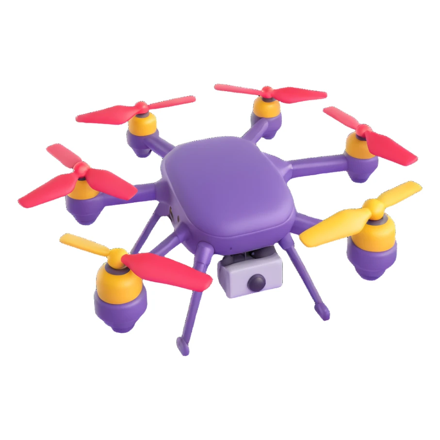 simple drone, 3d emoji style, soft shading sticker
