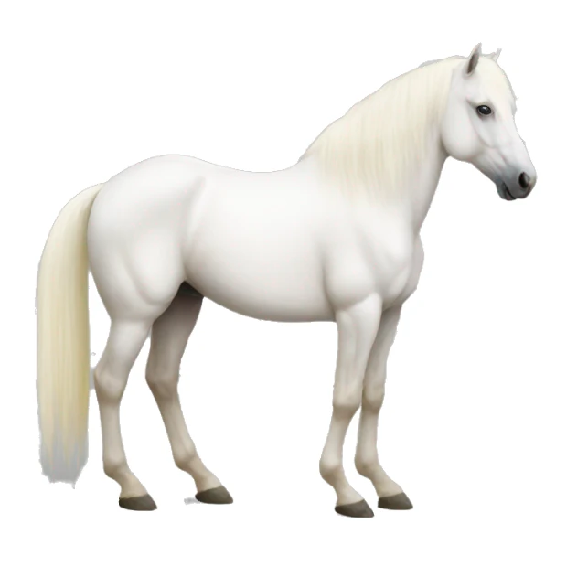 Realistic albino horse full body sticker