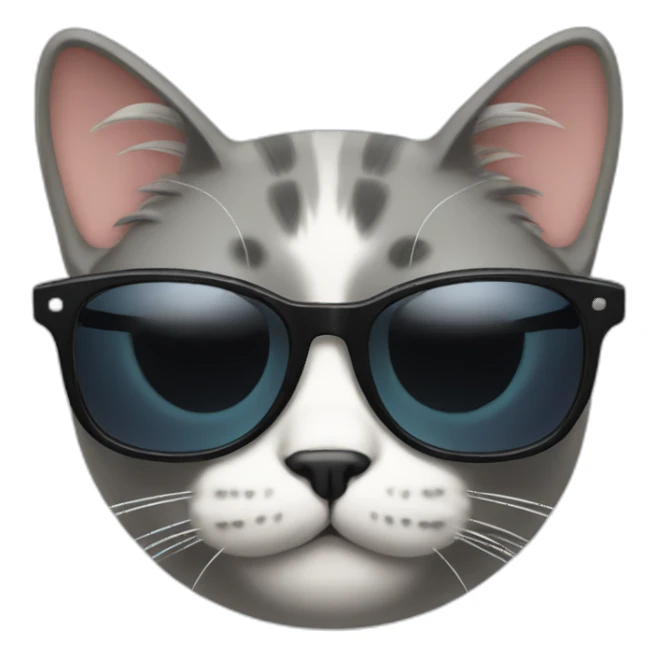 Cat with sunglasses sticker
