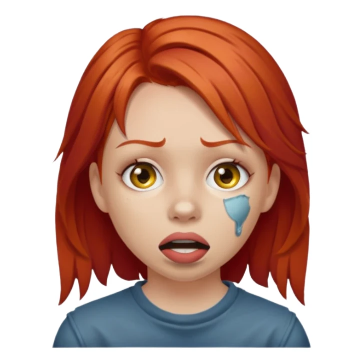 Рыжая девушка кляп sticker