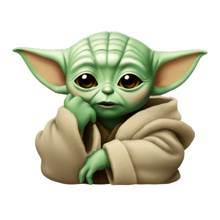 Baby yoda face palm  sticker