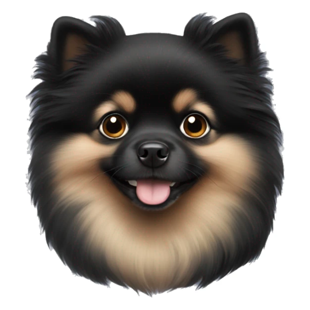 Black Pomeranian puppy sticker