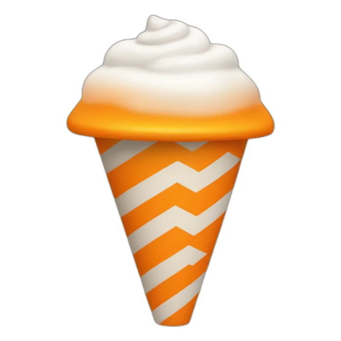 UN CONO DE TRÁFICO NARANJA CON LÍNEAS BLANCAS sticker
