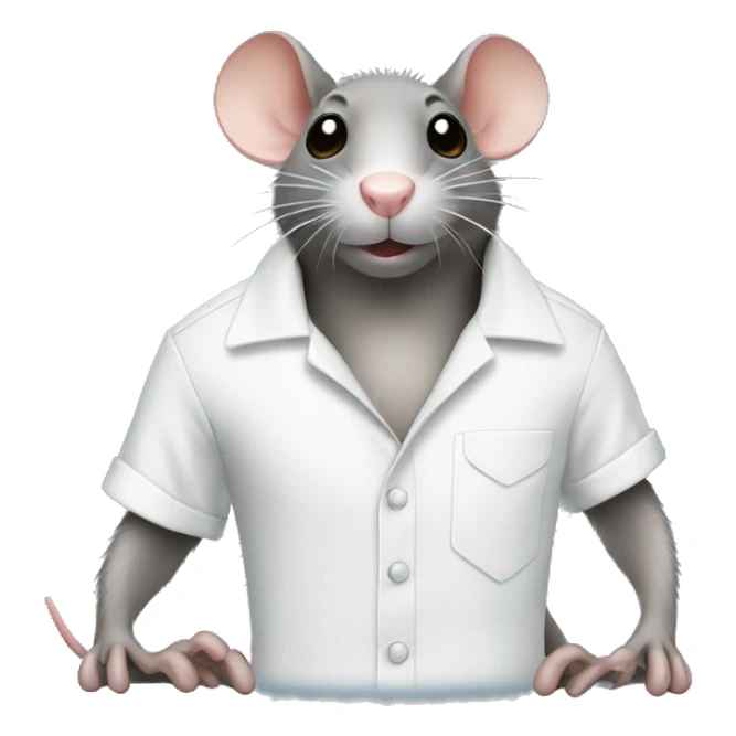 rat ironing a shirt sticker