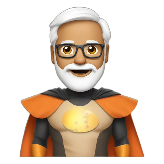 Narendra Modi in super hero dress sticker