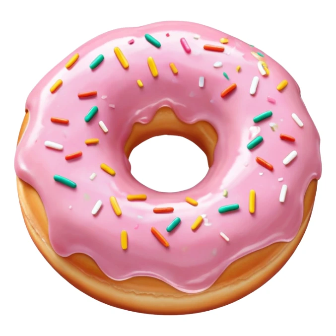ultra realistic light pink donut sticker