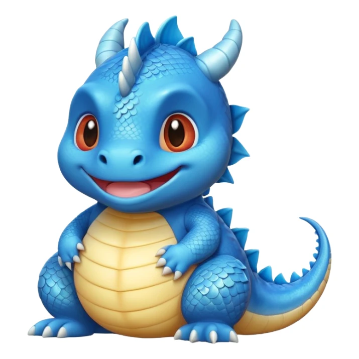 fat choncc baby blue dragon sticker