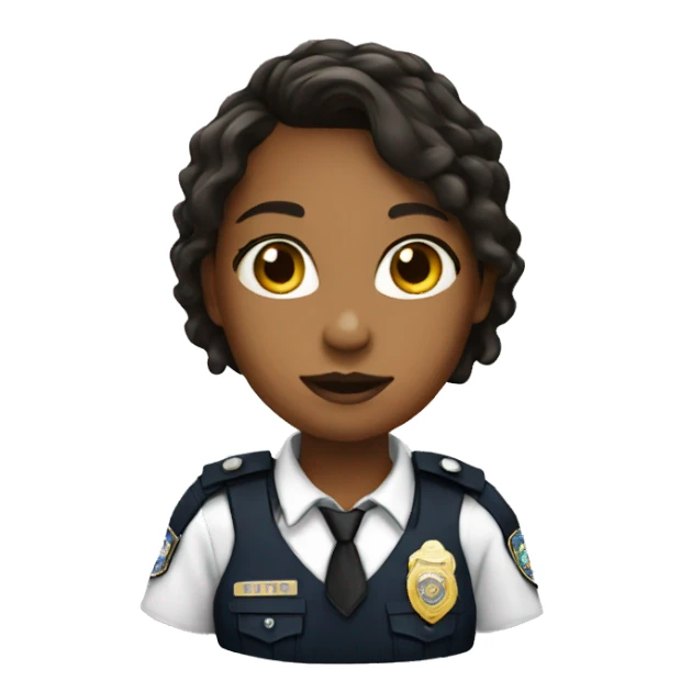Girl police heart sticker