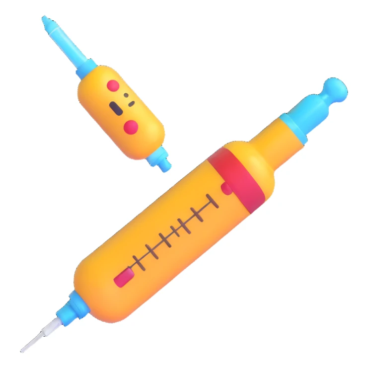 syringe, 3d emoji style sticker