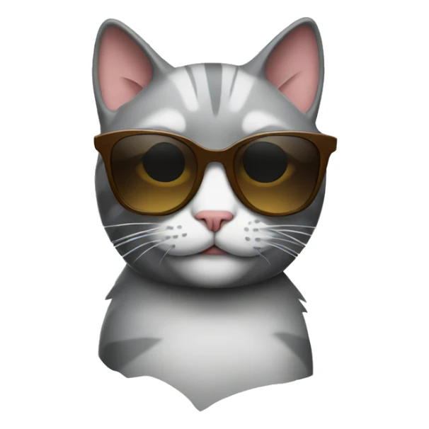 Cat with sunglasses sticker