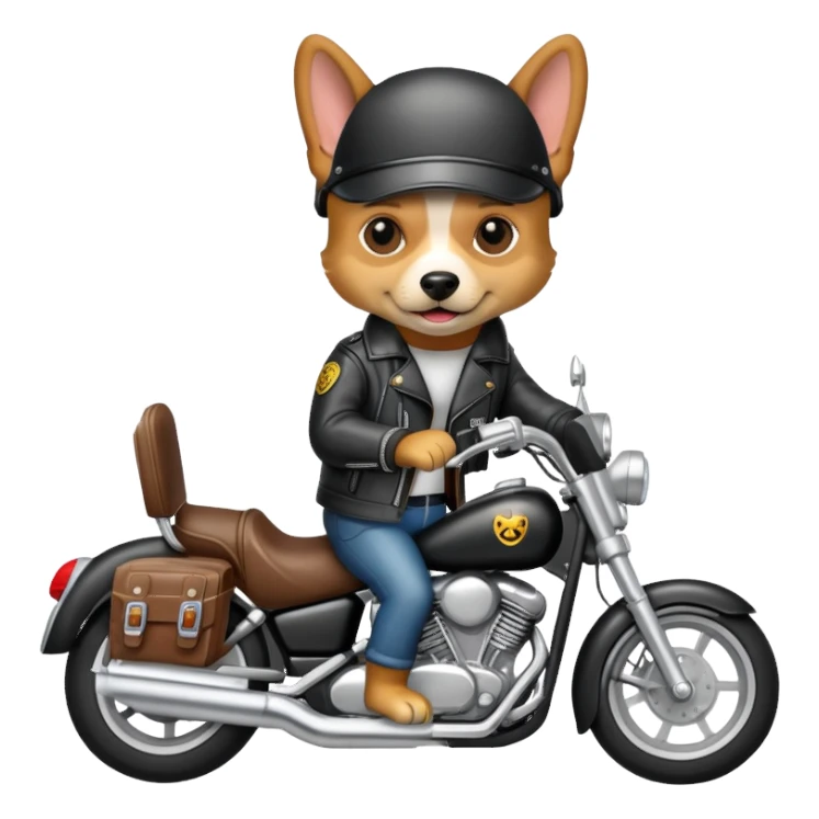 Hund auf Motorrad  sticker