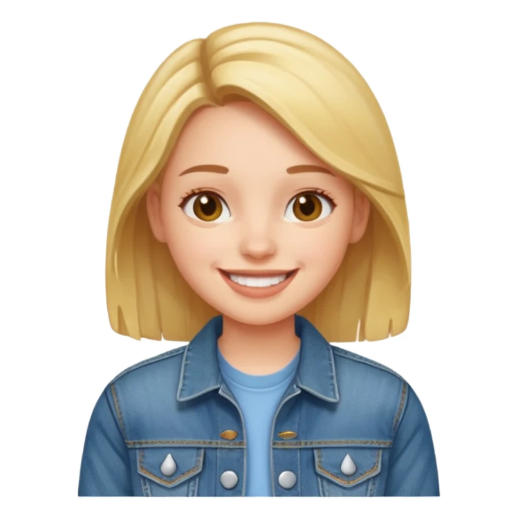 girl in jean jacket sticker