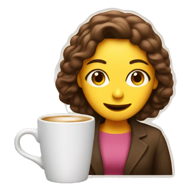 coffee with a woman sticker