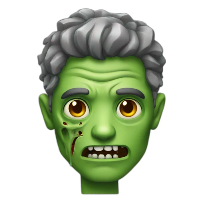 Green handsome zombie sticker