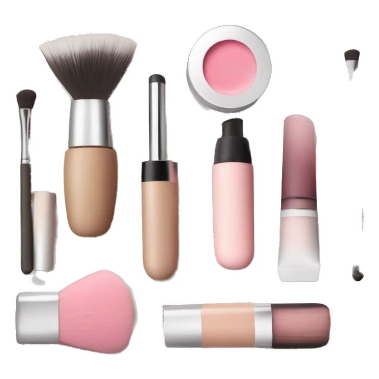 Make up products in pink and beige  sticker