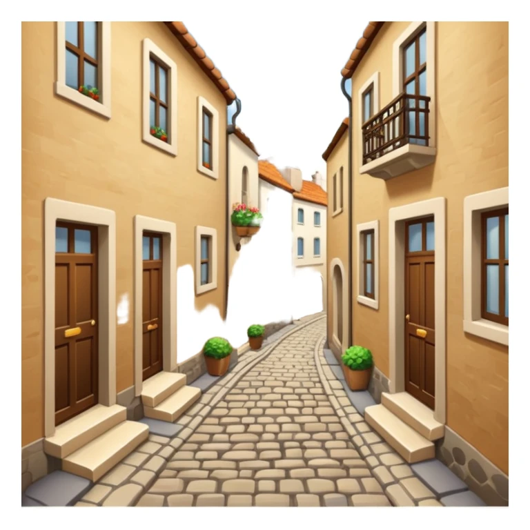 cozy narrow street sticker