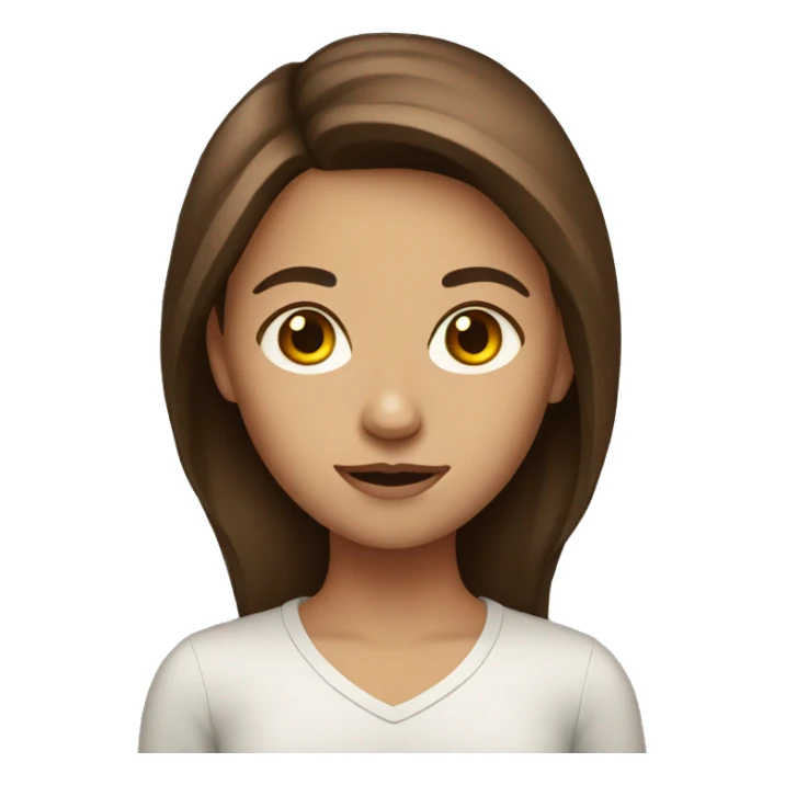 brown haired girl portrait sticker