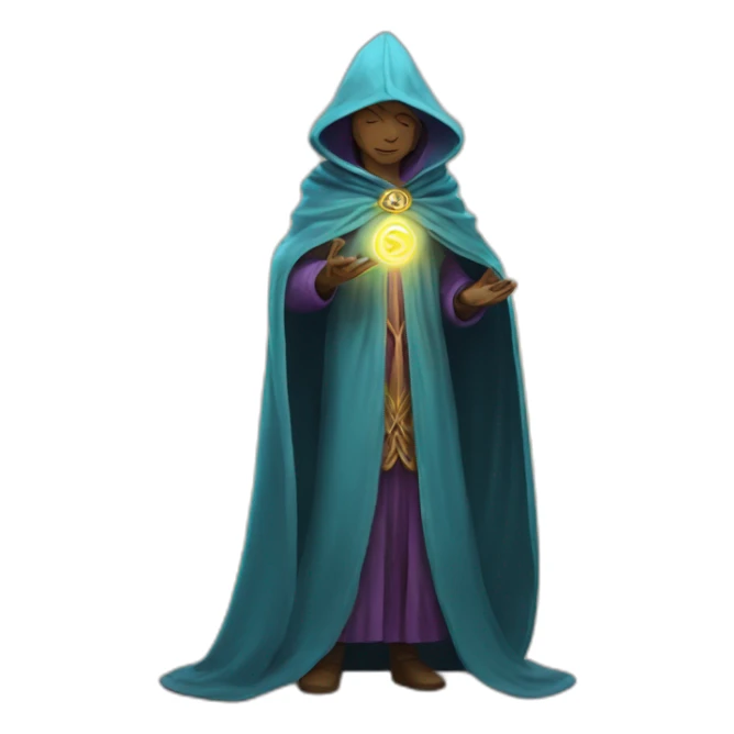 Mystic Oracle with a cloak  sticker