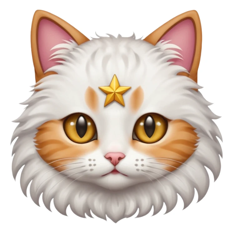 a cat with star on eyes sticker