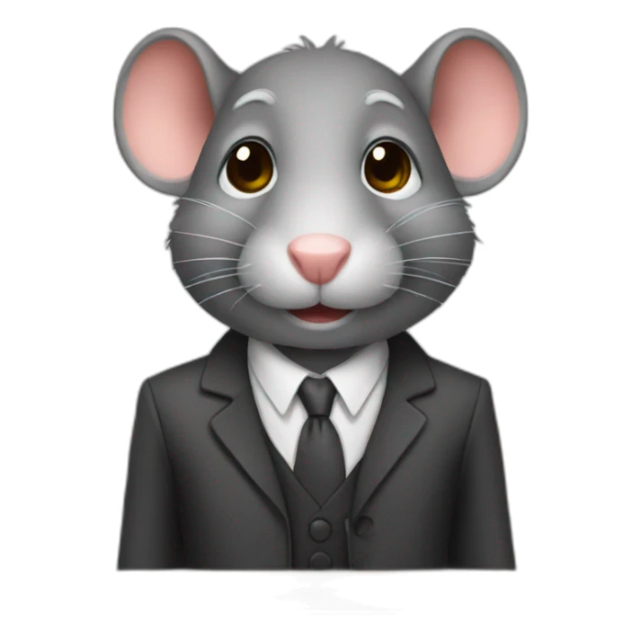 Rat in Suit Teacher sticker