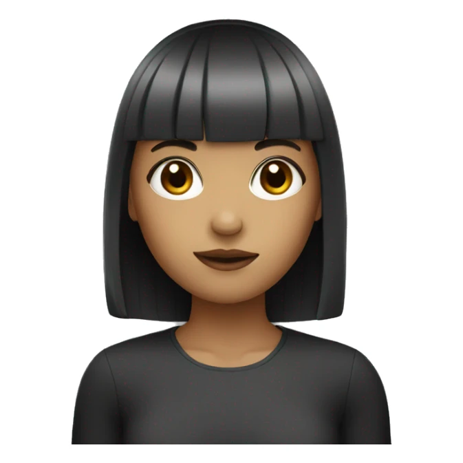 monochrome girl with bangs sticker