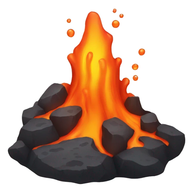 Lava rocks with melted lava sticker