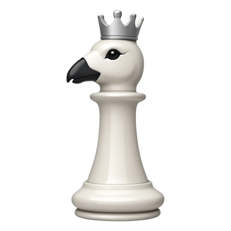 white rook chess piece, modern minimal design sticker