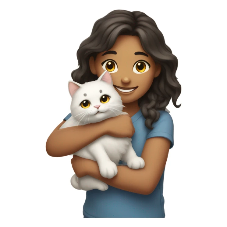 girl with cat sticker