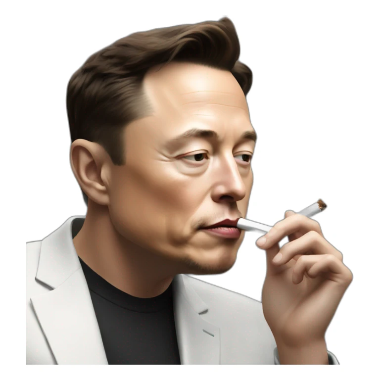 Elon Musk Smoking sticker